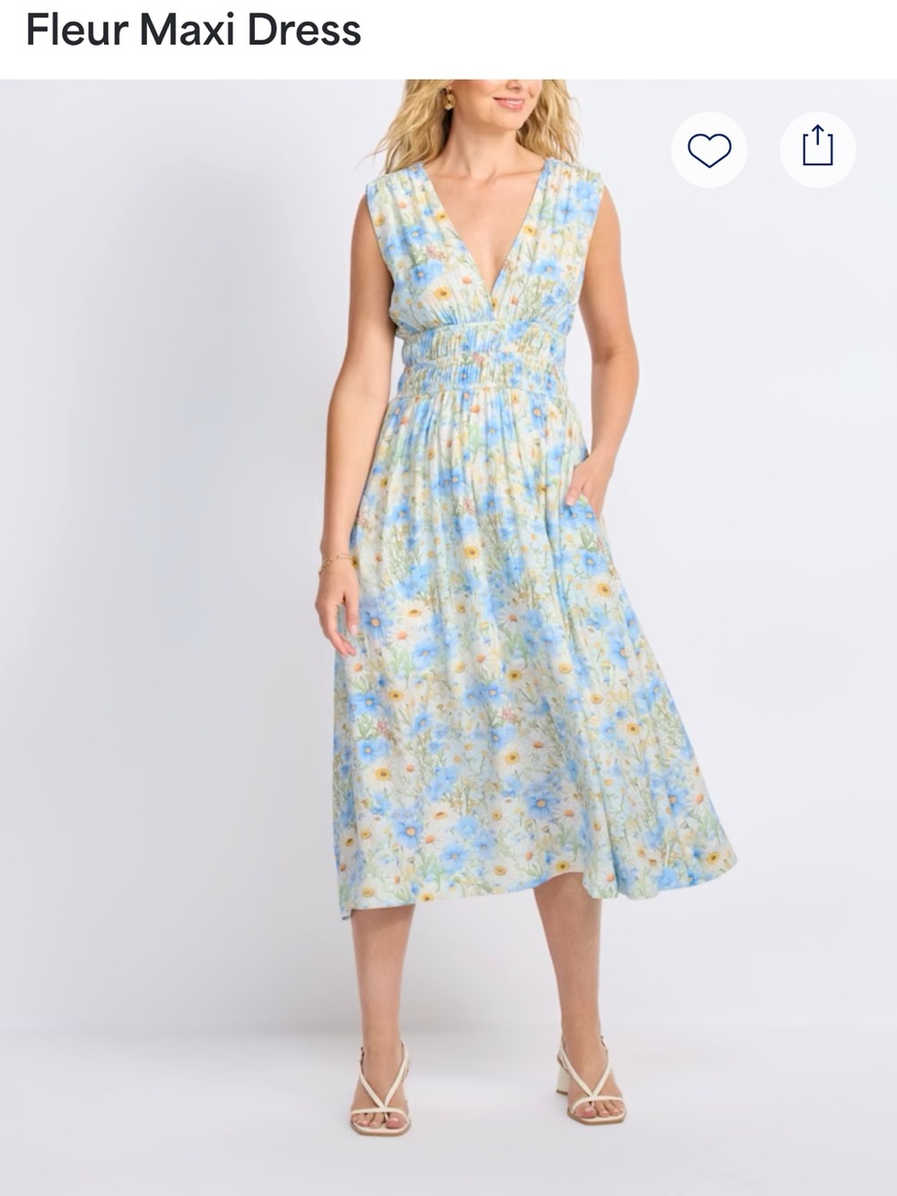 Fleur Maxi Dress — Light Blue Floral